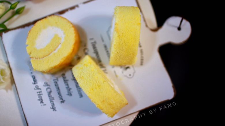 百香果蛋糕卷（充满热情的卷卷）,哈 再来一张美图