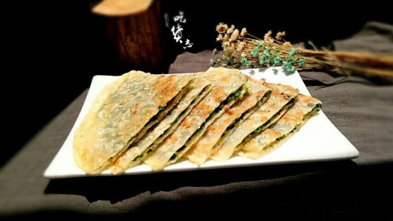 韭菜鸡蛋饼,成品图!