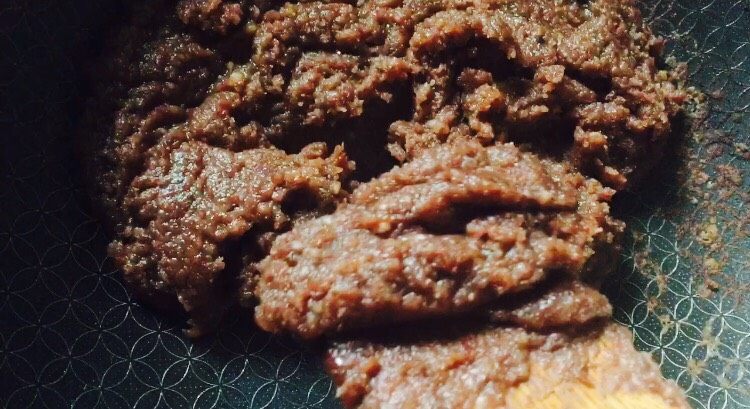 手工月饼豆沙馅(高油糖版),这是最终状态,成固体膏状!沙糯香浓!这才是手工的味道!健康美味!