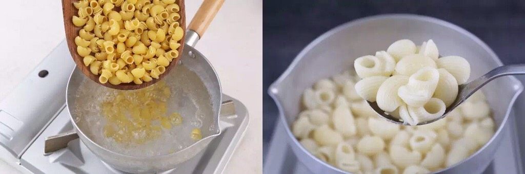 一份不正宗的意大利面,但好吃到一人吃三碗!?,加入意面小火煮15分钟,滤勺捞出控干水分