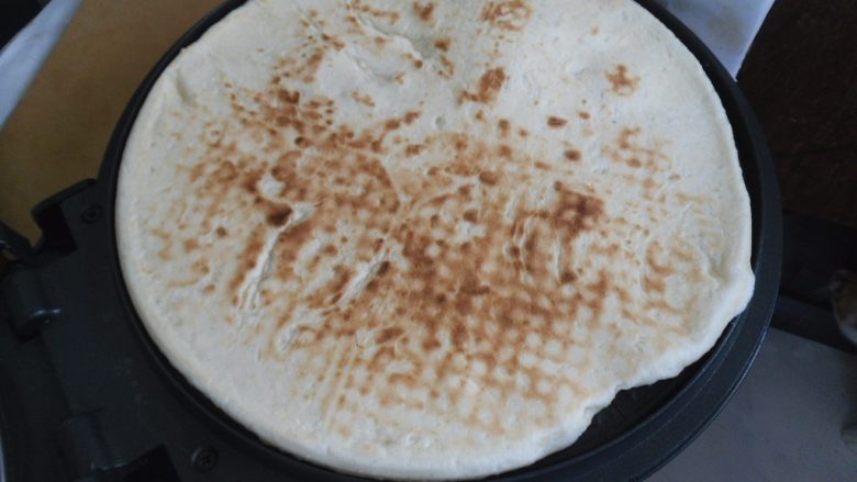 发面甜饼, 翻面再烙1分钟左右