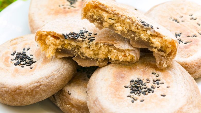 黑麦糯米芝士肉松饼(少油少糖,粗粮细吃),自制鸡肉松随便放~