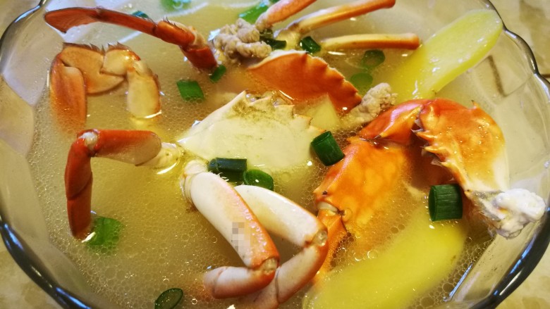 青蟹汤,汤鲜味美