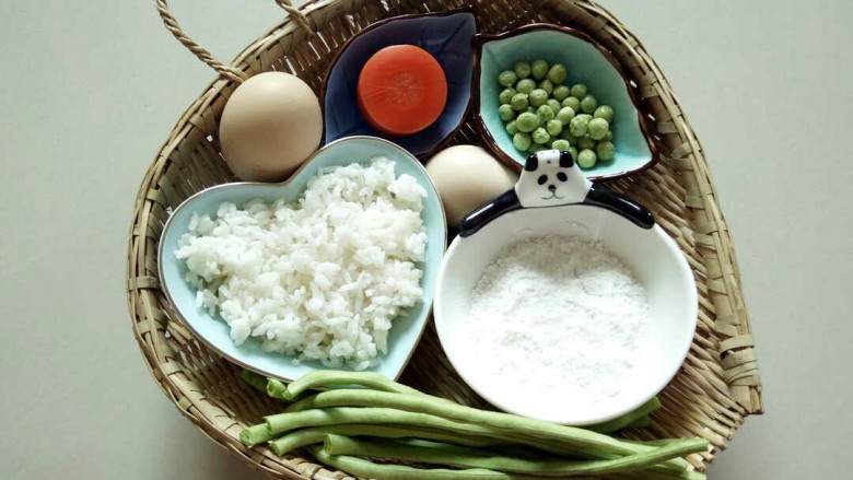 向日葵蛋包饭,准备食材