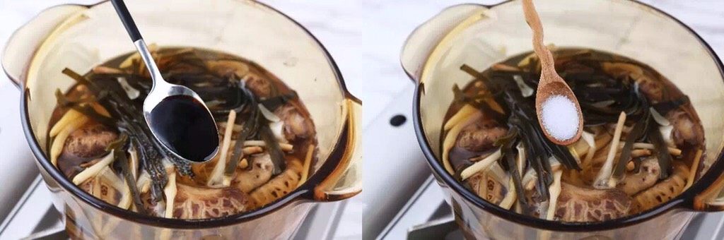 一碗这个汤,煨汤最后几分钟,放盐和生抽稍煮片刻关火备用