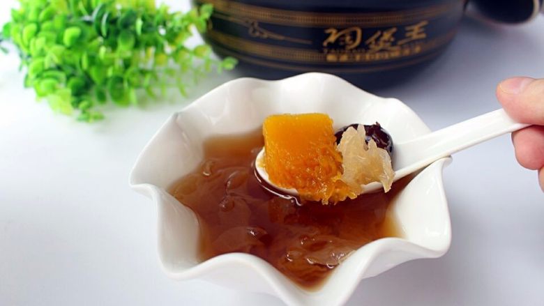 银耳南瓜汤,成品图
