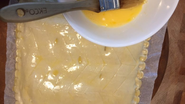 国王派(galette des rois),刷上蛋液