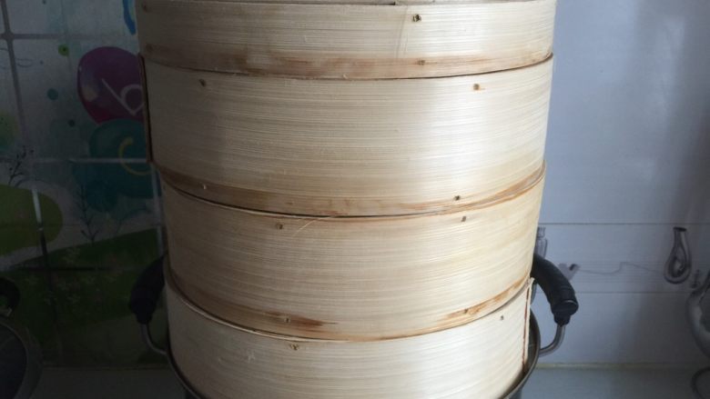 无油红豆沙,盖笼盖;