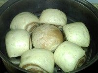 可可双色馒头,关火,出笼