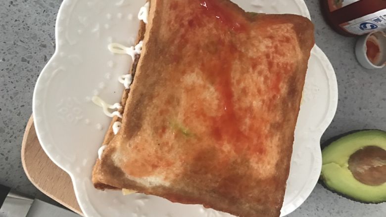 牛油果三明治,这是我弄的