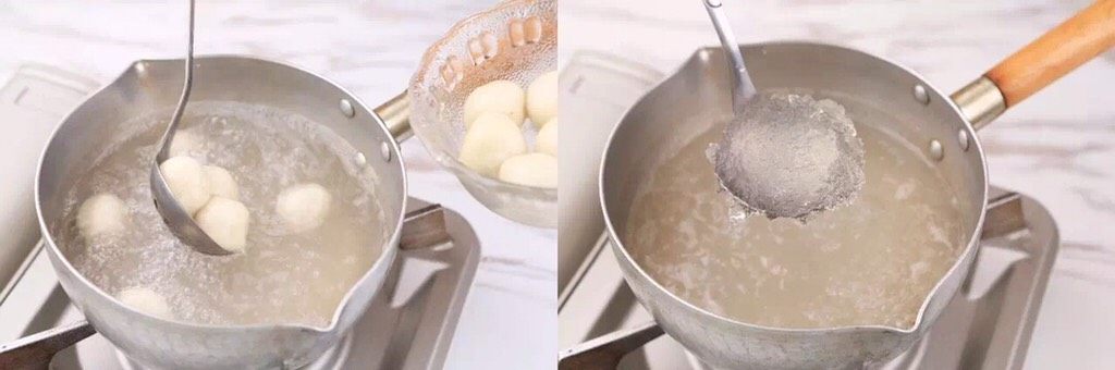 可以吃的“玻尿酸”?!,做好的汤圆可以放入冰箱冷冻成型,想吃的时候随时拿来煮,煮至汤圆浮起捞出装碗;另起一锅,水开后加入雪燕大火煮1分钟关火;喜欢烂点的可以再煮一下哦