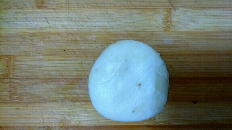 豆沙烧饼,包起来，收口向下，压平