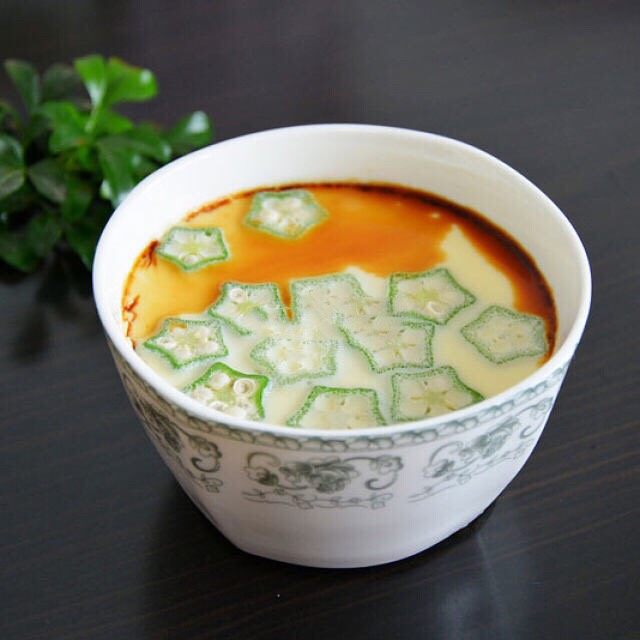 秋葵蒸嫩蛋  宝宝辅食10M+