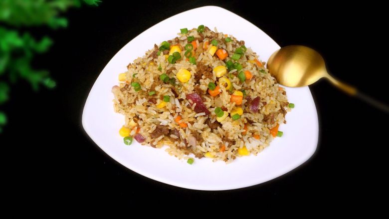 沙茶牛肉饭,完成,成品图。