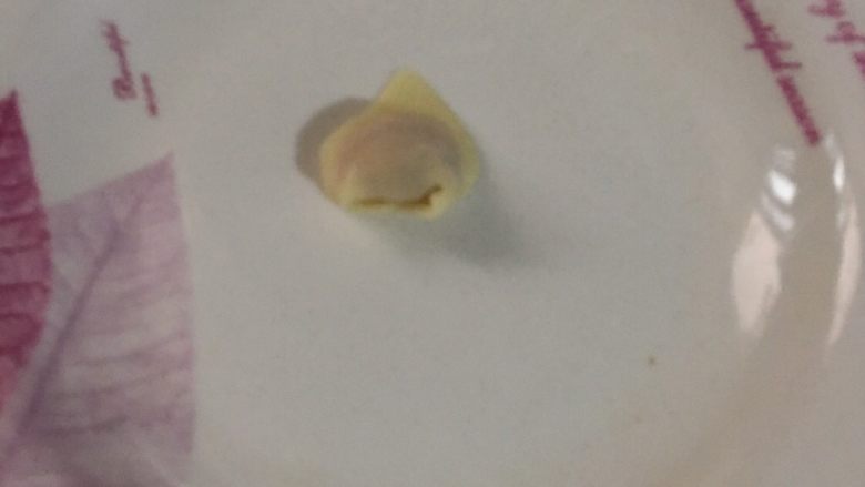 鸡肉香菇小混沌宝宝版12M+,将两角卷在一起就可以了