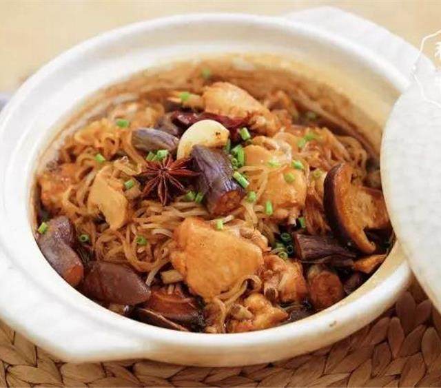 魔芋丝茄子炖鸡