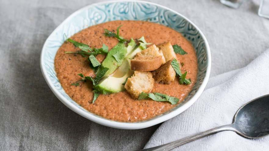 番茄西瓜凉菜汤