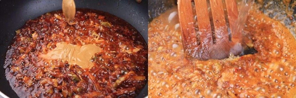 负责任的告诉你,饿的时候看这锅菜能一口气吃2碗饭!?
水煮鲜蔬,继续加入腰果酱,翻炒均匀后下高汤或清水煮开