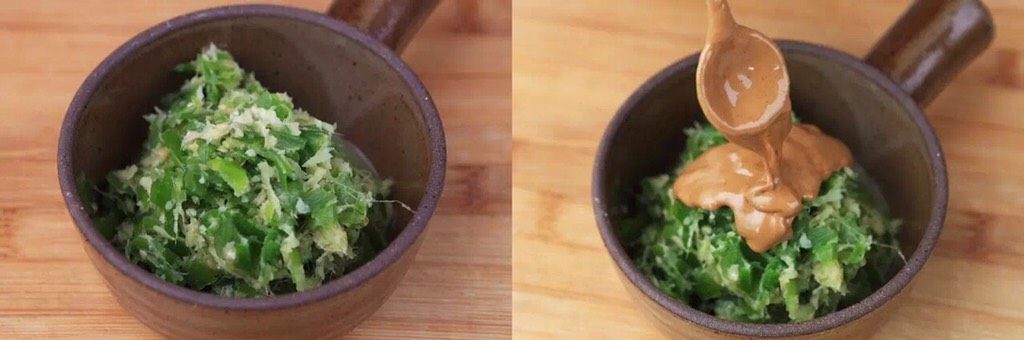 可能过这一关的人很少,谁有胆量尝一下?---擂椒茄子,加入调料,依次加入腰果酱
