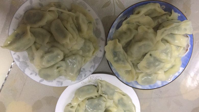 韭菜猪肉饺子,出锅啦！