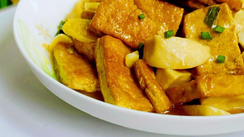 菌茹烩豆腐, 素菜也能鲜沫无比的哦!