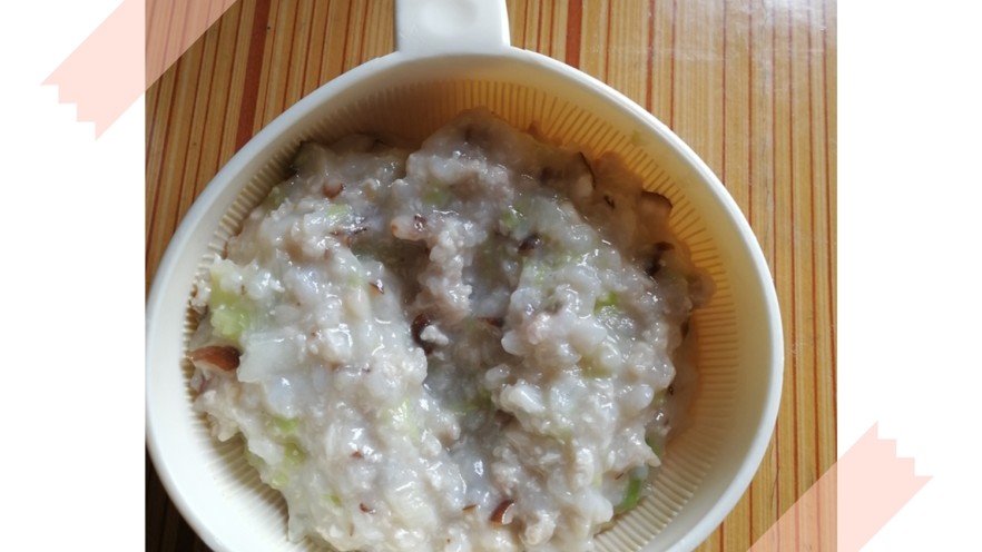 猪肉香菇青菜粥