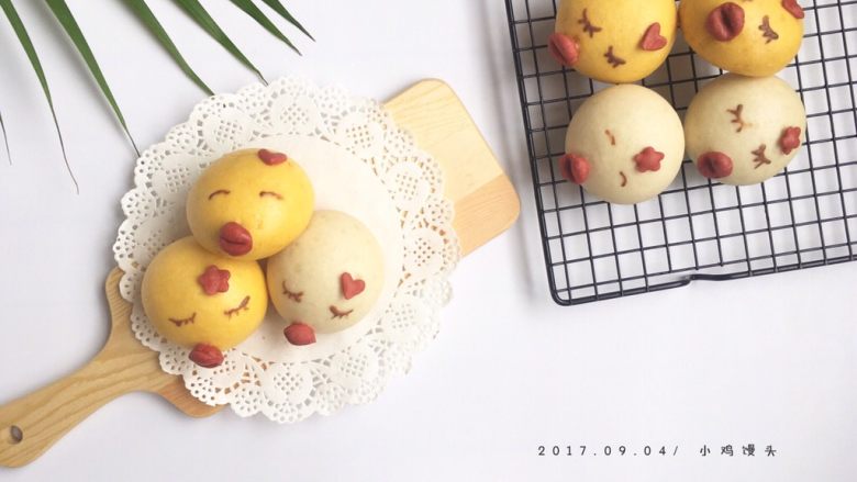 小鸡馒头(一次发酵),成品图