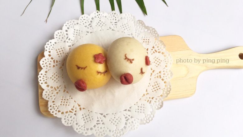 小鸡馒头(一次发酵),成品图