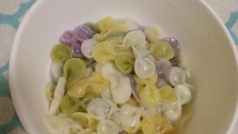 打卤蝴蝶面 宝宝辅食10M+,煮好后的面