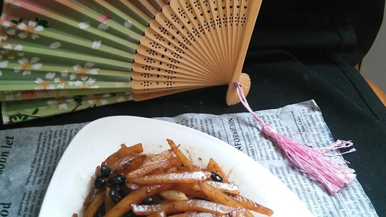 豆豉土豆丝,成品