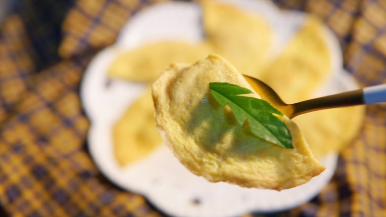 鸡蛋蛋饺,成品图