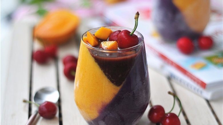 紫薯芒果慕斯杯