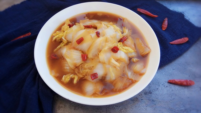 素菜也疯狂~醋溜白菜,成品,很下饭