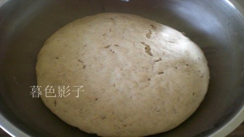 全麦大馒头,揉合好的面团，用保鲜膜或者可以密封的盖子盖好、放温暖处发酵，大约要90分钟左右发酵完成