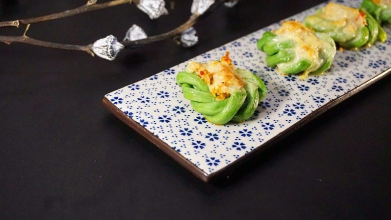 芝士肉末烤豇豆