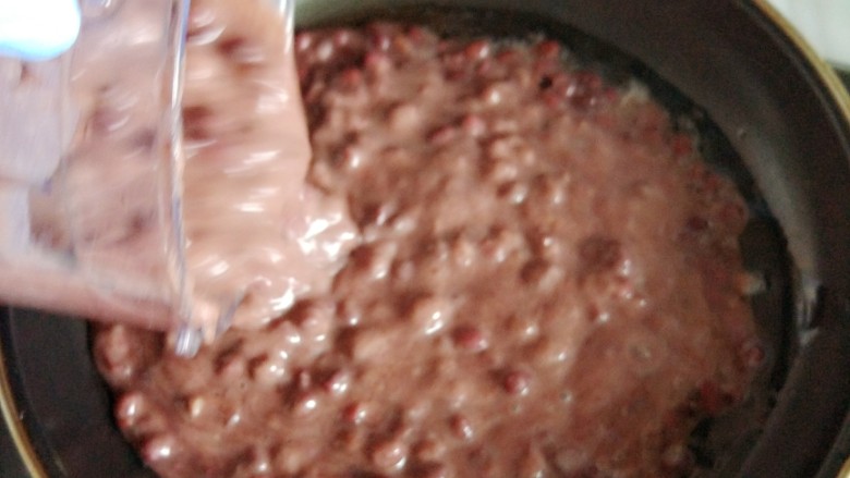 自己做的月饼馅料之~红豆沙,加入混合豆沙。