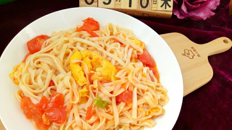 西红柿鸡蛋面,效果图,漂亮吧?
