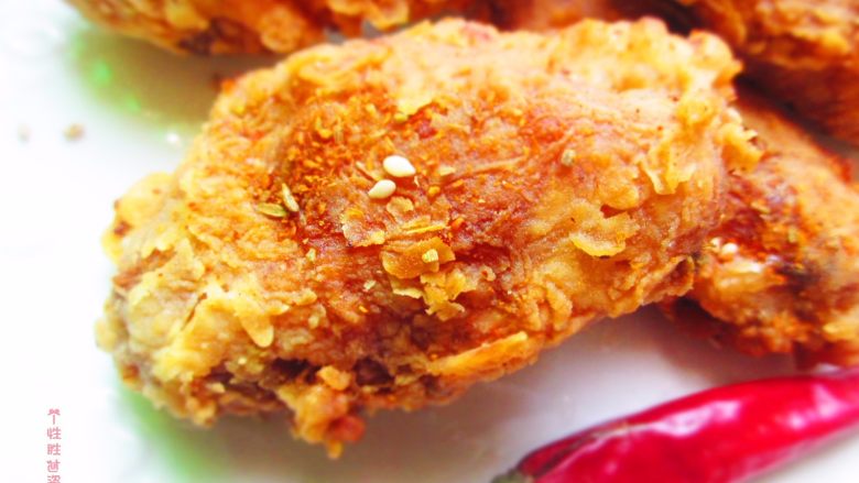 香辣干炸鸡翅,香辣可口,秒杀KFC