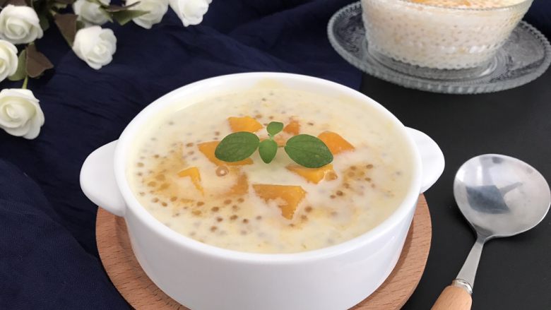 芒果椰汁西米露,四季适宜的甜品,啥时候喝都这么美味!