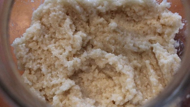 #咸味#+塩麴製作,第3天,米粒已经化掉,出现较多的汁液。