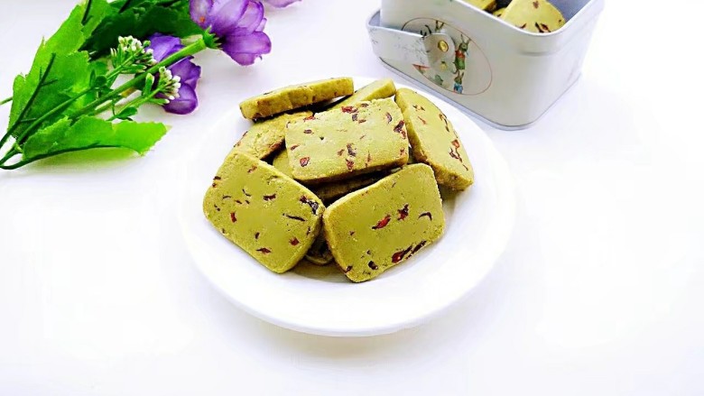 #甜味#抹茶蔓越莓饼干