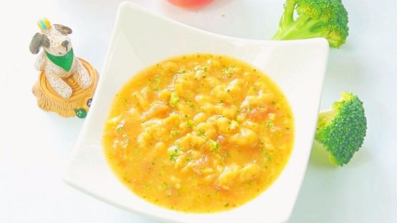 胡萝卜莲藕排骨面线 宝宝辅食西兰花+番茄