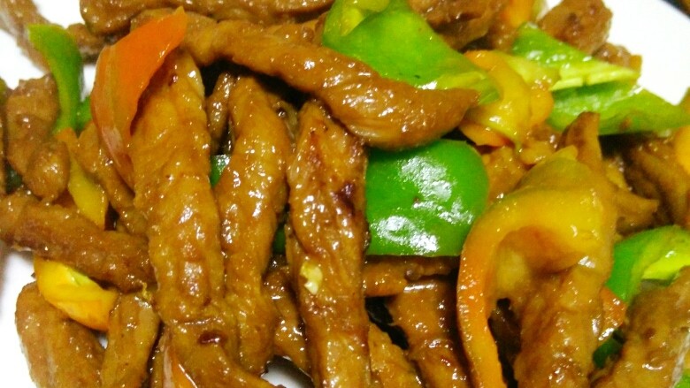 #辣味#青椒牛柳,很有食欲哦!牛肉超级嫩,老少皆宜。