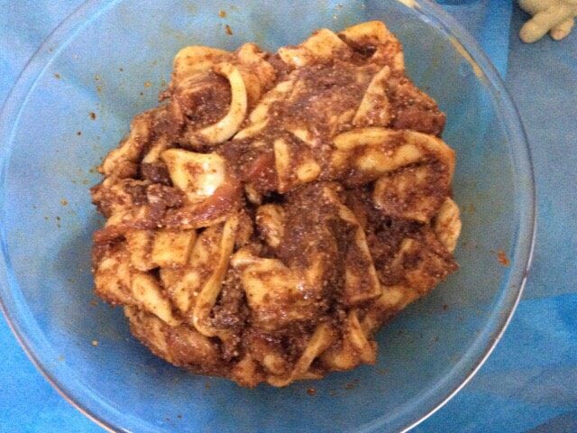 粉蒸肉,拌均匀,