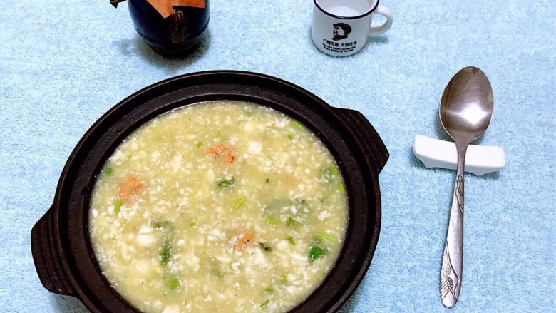 虾仁蛋黄豆花羹,这道羹汤营养价值超级丰富
