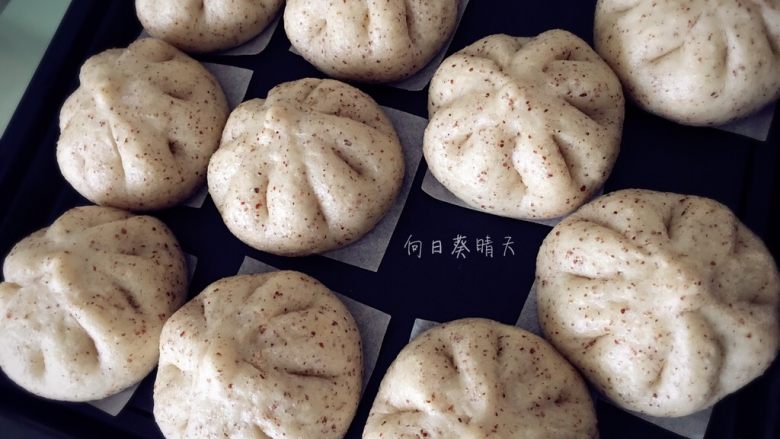黑椒杂酱燕麦包子,冷却后密封冷冻保存,需要食用时取出直接蒸10min即可!