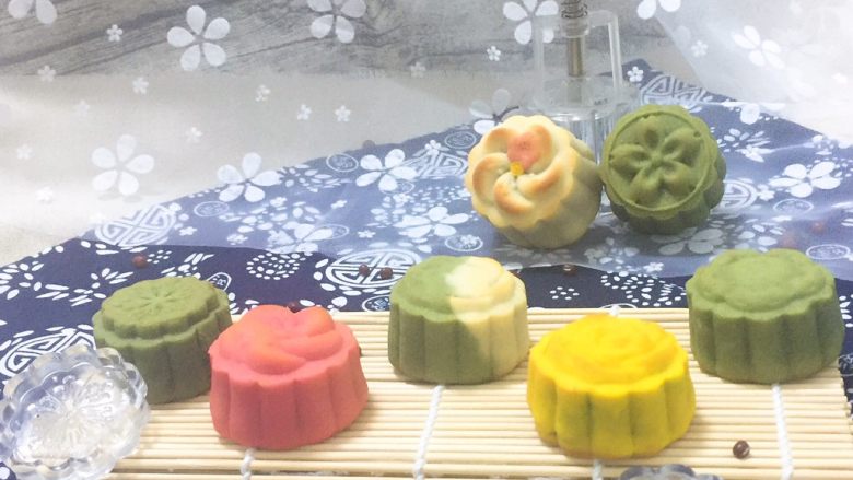 桃山皮月饼,各家烤箱温度不同,温度与时间根据自家烤箱脾气适当调整😄