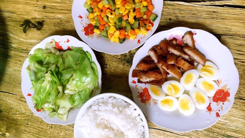 花式饭团,所有食材都煮好