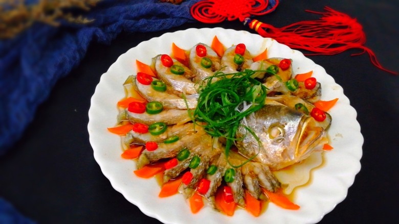 #咸味#黄花鱼版--孔雀开屏鱼,成品图