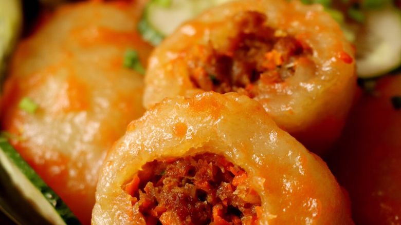 土豆水晶包子,成品图;